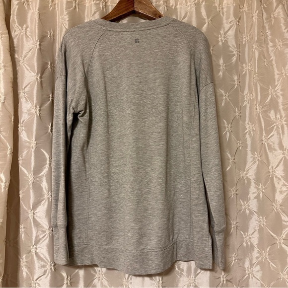 Sweaty Betty After Class Pullover Sweatshirt Light Heathered Gray Oversized - Picture 5 of 12
